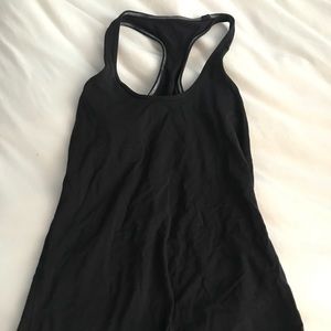 Black racerback tank top